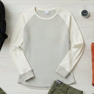 Columbia PFG Tidal Tee Heathered Raglan | Sail & White | Large